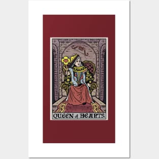 Queen of Hearts Tarot Card Valentines Day Posters and Art